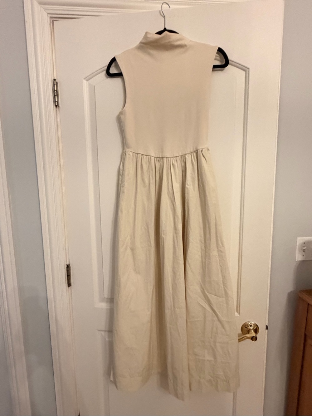 J. Crew Cream Sleeveless Maxi Dress
